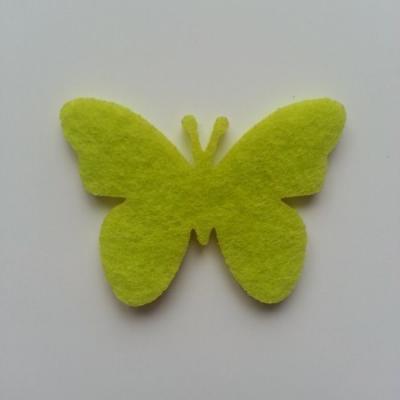 papillon  en feutrine vert 55*40mm