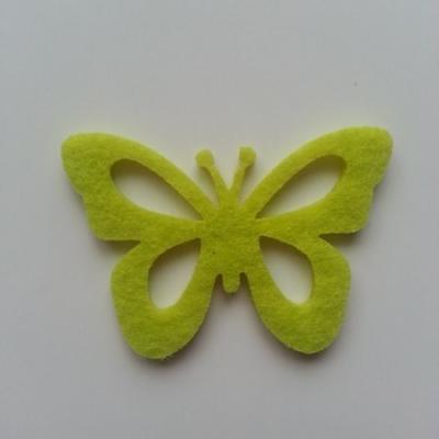 papillon  en feutrine vert 55*40mm