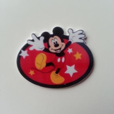 mickey cabochon  en résine rouge 45*38mm