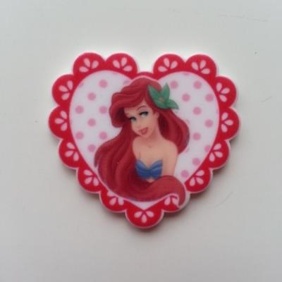 Cabochon plat en résine princesse ariel 32mm