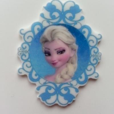 Cabochon  plat en résine reine des neiges elsa 50*40mm