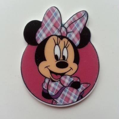 Cabochon souris minnie  plat en résine 37*45mm