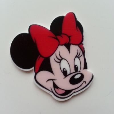 Cabochon souris minnie  plat en résine 42*39mm