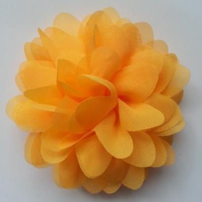 fleur mousseline jaune  10cm