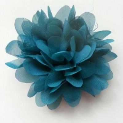 fleur mousseline bleu vert   10cm