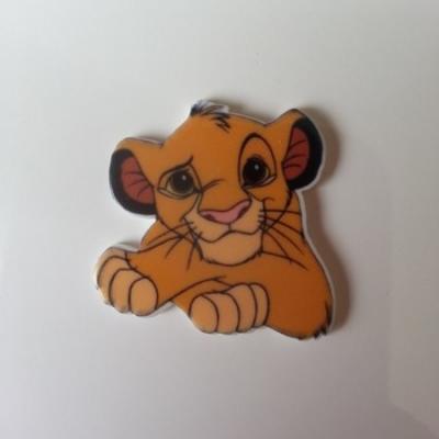 Cabochon roi lion plat en résine 28*28mm