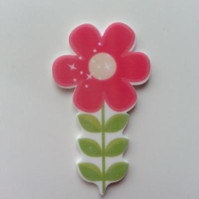 Cabochon  plat en résine fleur 29*50mm