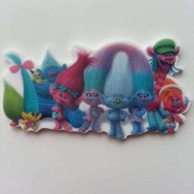 Cabochon  plat en résine trolls 60*32mm