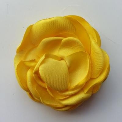 fleur satin de soie 50mm jaune