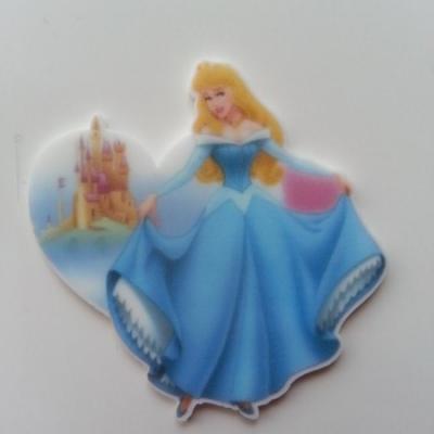 Cabochon princesse cendrillon plat en résine 45*45mm