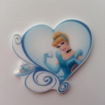 Cabochon  plat en résine princesse cendrillon 45*40mm