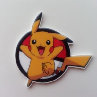 Cabochon  plat en résine pokemon  pikachu 45*43mm