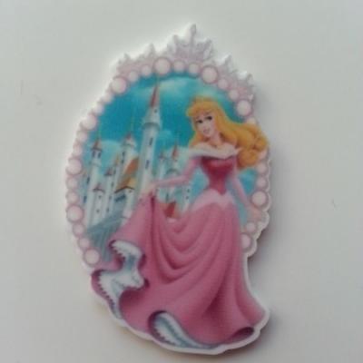 Cabochon princesse aurore belle au bois dormant   en résine 45*30mm