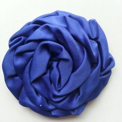 fleur satin chiffon 80mm bleu