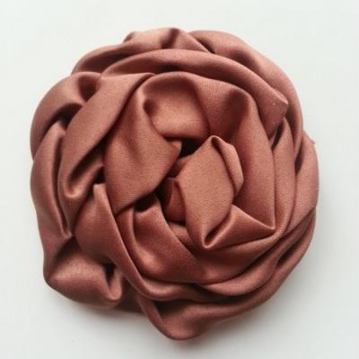 fleur satin chiffon 80mm marron