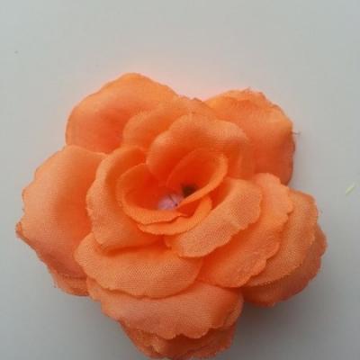 fleur en tissu  70mm orange
