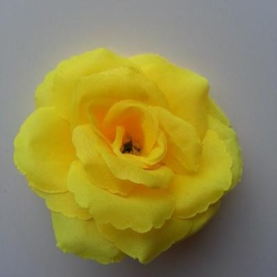 fleur en tissu  70mm jaune