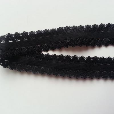 Bandeau élastique dentellé noir