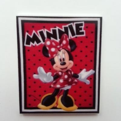 Cabochon  plat en résine souris minnie 37*45mm