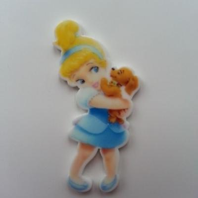 Cabochon princesse cendrillon  en résine 17*45mm