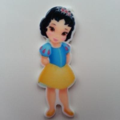 Cabochon princesse blanche neige en résine 17*45mm