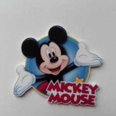 mickey cabochon plat en résine    souris 50*46mm