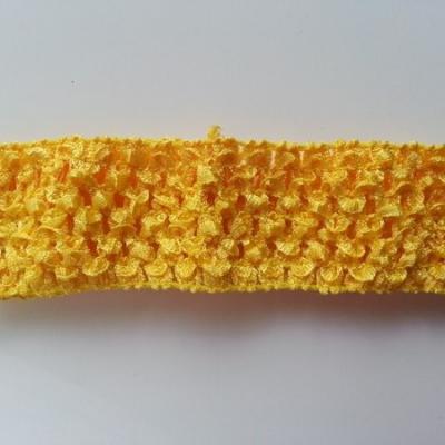 Bandeau crochet extensible jaune poussin