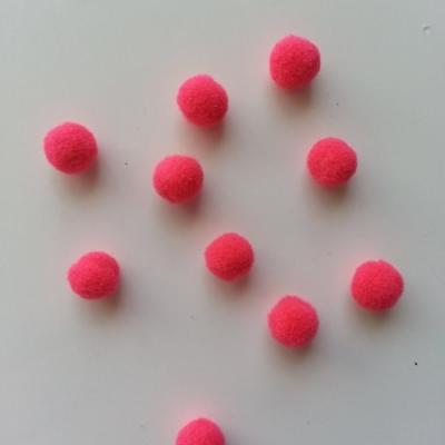 Lot de 10 petits pompons  8mm rose saumoné