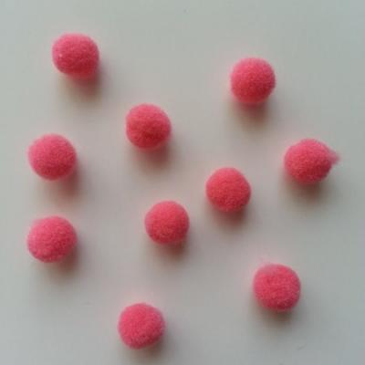 Lot de 10 petits pompons  8mm saumon