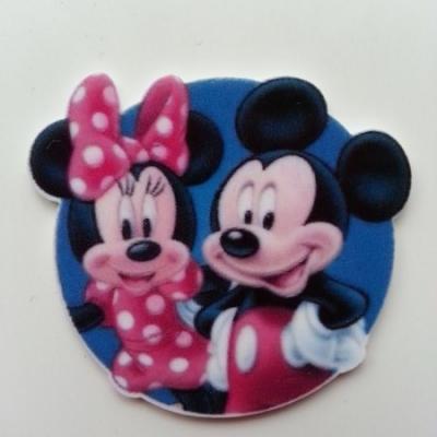 Cabochon plat en résine minnie mickey 42*50mm