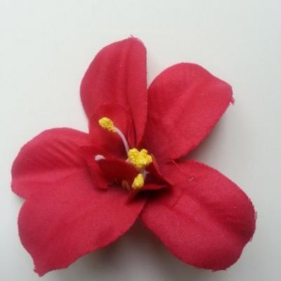 Orchidée  en tissu   70mm rouge foncé
