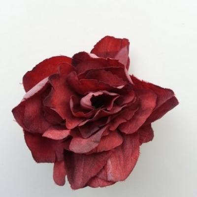 fleur tissu pivoine bordeaux 50mm