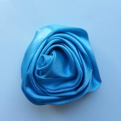 fleur satin 50mm bleu turquoise