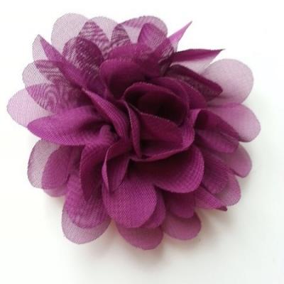 fleur mousseline prune 60mm