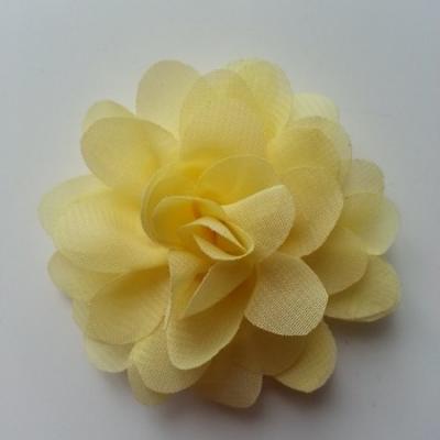 fleur mousseline jaune 60mm