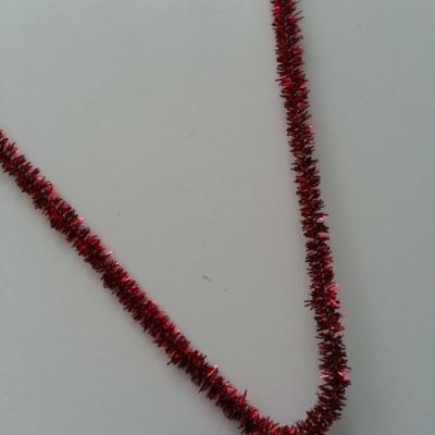 Tige de fil chenille cure pipe 0.6*30cm rouge brillant