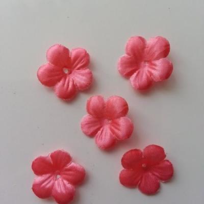 Lot de 5 fleurs en tissu  20mm rose saumon