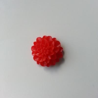 fleur  en résine  20mm rouge