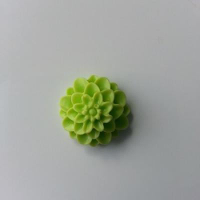 fleur  en résine  20mm vert