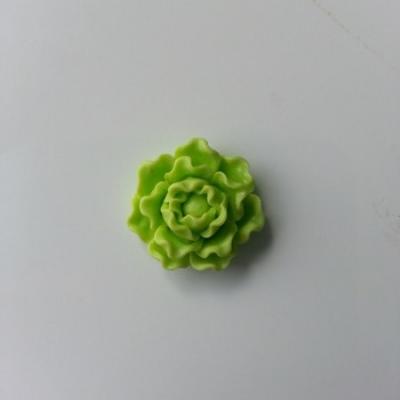 fleur  en résine  20mm vert