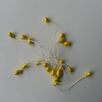 Lot de 10 pistils  tête de 5mm jaune