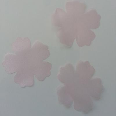 lot de 3 fleurs en organdi rose pour création de fleurs 50mm