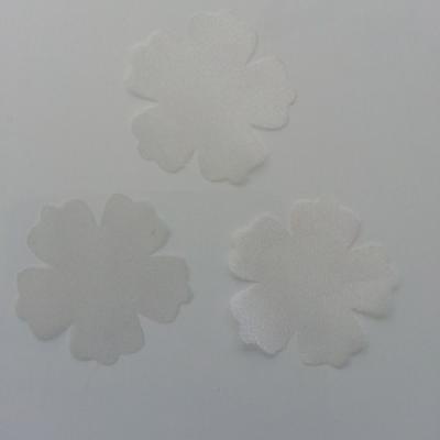 lot de 3 fleurs en organdi ivoire pour création de fleurs 50mm