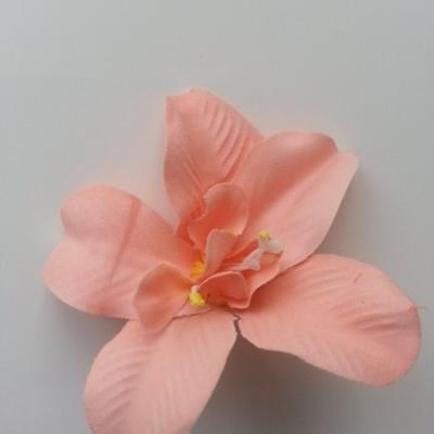 Orchidée  en tissu   70mm peche