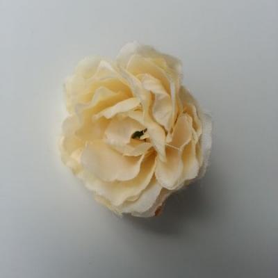 fleur artificielle en tissu de 40mm ivoire