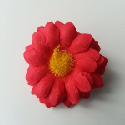 fleur marguerite artificielle en tissu 45mm rouge