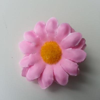 fleur marguerite artificielle en tissu 45mm rose