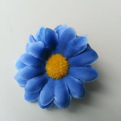 fleur marguerite artificielle en tissu 45mm bleu royal