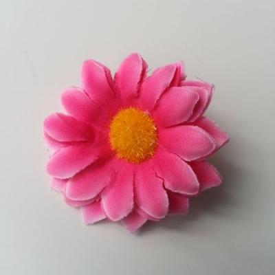 fleur marguerite artificielle en tissu 45mm rose fuchsia