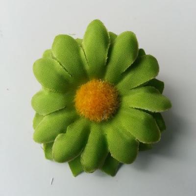 fleur marguerite artificielle en tissu 45mm vert